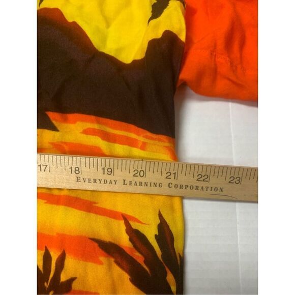 Multicolored Nature Graphic Button Down Top - Picture 6 of 7